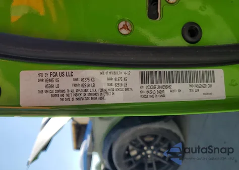 2017 Dodge Challenger R/T 392 из США, поврежденный, VIN 2C3CDZFJ8HH598002